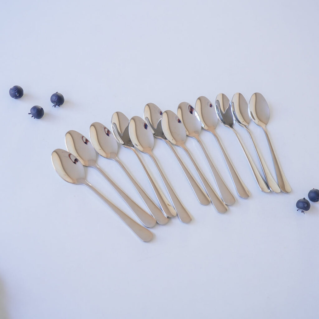 Dinner Spoons – Set of 6 / 12 | Silver & Gold | 304 Stainless Steel