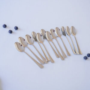 Dinner Spoons  – Set of 6 / 12 | Silver & Gold | 304 Stainless Steel