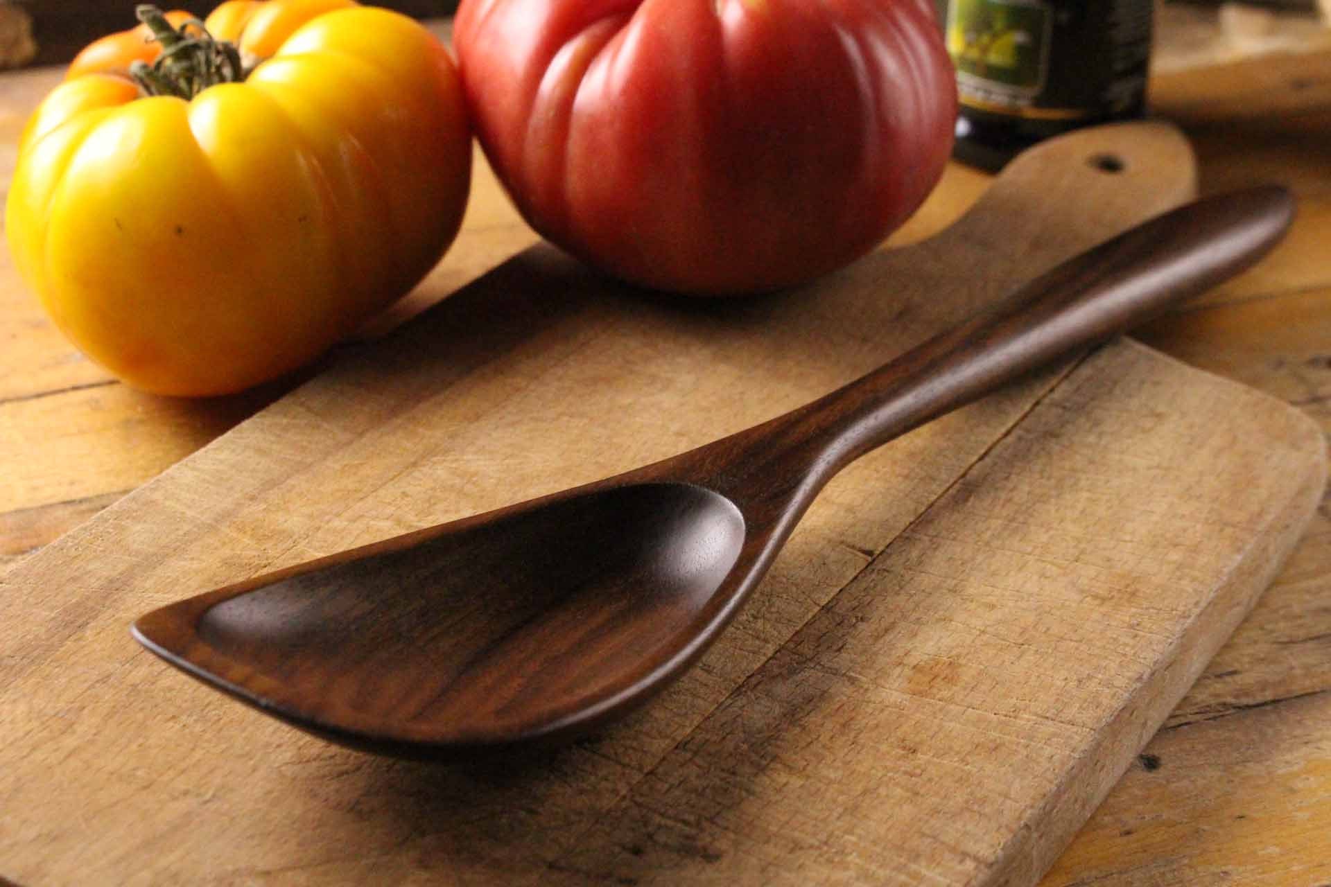Hybrid wooden roux spoon spatula spoon hand made from Walnut, Cherry, or Maple wood - Image 4