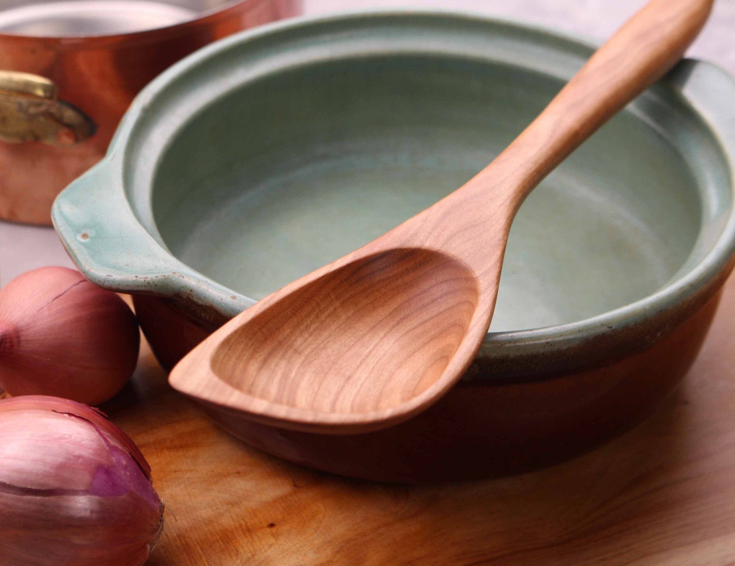 Hybrid wooden roux spoon spatula spoon hand made from Walnut, Cherry, or Maple wood - Image 3