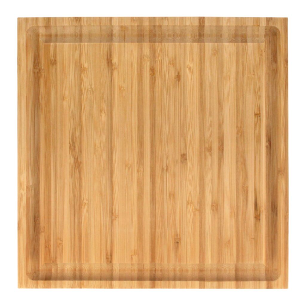 Grooved Square Bamboo Cutting Board 11" x 11" x 0.75"